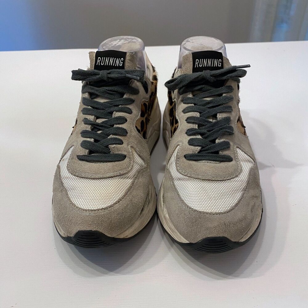 Authentic Golden Goose Leopard Calf Running Sneakers EU Size 38 US Size 7 / 7.5 - Picture 5 of 16